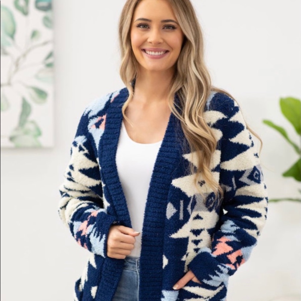 Filly Flair Blue Aztec Long Sleeve Sweater💙